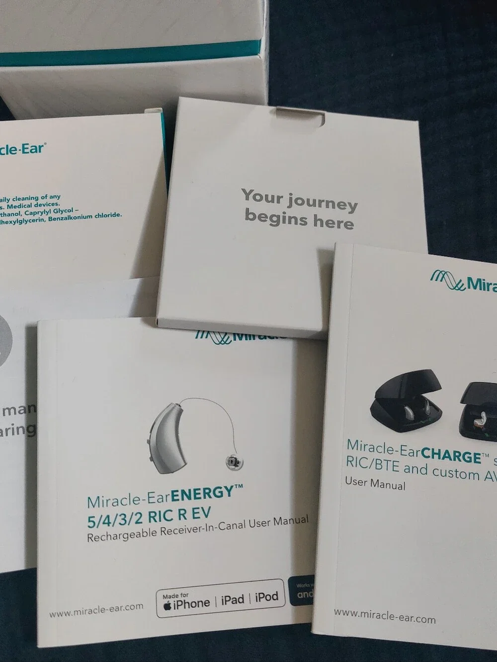 Miracle-Ear Black Rechargeable Hearing Aids with Charging Case